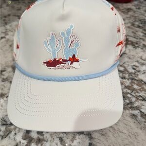 Puma White Cap with Red and Blue Design